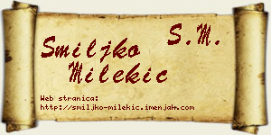 Smiljko Milekić vizit kartica
